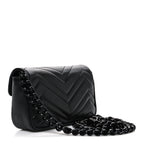 Calfskin Matelasse Monochrome GG Marmont Chain Belt Bag Black