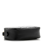 Calfskin Matelasse Mini GG Marmont Chain Shoulder Bag Black