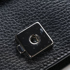 Dollar Calfskin Enamel Small Dionysus Shoulder Bag Black Electric Blue