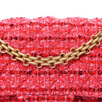 Tweed Quilted Mini 2.55 Reissue Flap Red Ecru Black