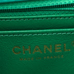 Aged Calfskin Quilted 2.55 Reissue Mini Flap Green