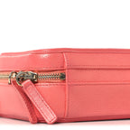 Caviar Quilted Small CC Filigree Vanity Case Pink