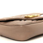 Calfskin Matelasse Super Mini GG Marmont Shoulder Bag Porcelain Rose