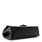 Aged Calfskin Quilted 2.55 Reissue 225 Flap  Black