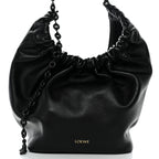 Mellow Nappa Small Monochrome Squeeze Bag Black