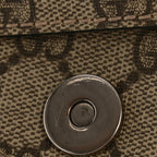 GG Supreme Monogram Web Flap Messenger Bag Black