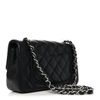 Lambskin Quilted Mini Rectangular Flap Black