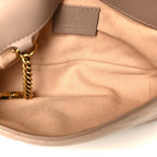 Calfskin Matelasse Super Mini GG Marmont Shoulder Bag Porcelain Rose