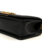 Caviar Quilted Small Boy Flap Black