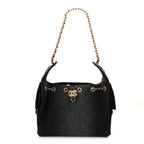 Washed Denim Quilted Small Chanel 25 Handbag Black