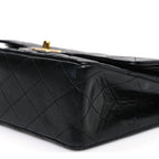 Lambskin Quilted Small Double Flap Black