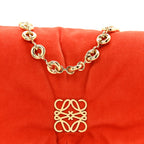 Velvet Mini Goya Puffer Bag Orange