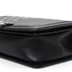 Lambskin Chevron Quilted New Medium Boy Flap Black
