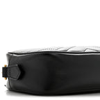 Calfskin Matelasse Mini GG Marmont Chain Shoulder Bag Black