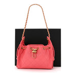 Caviar Quilted Mini Chanel 25 Handbag Coral
