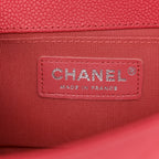 Caviar Quilted Small Boy Flap Red