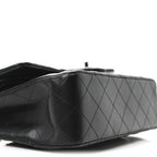 Lambskin Quilted Small Double Flap Black