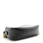 Calfskin Matelasse Small GG Marmont Chain Shoulder Bag Black