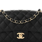 Caviar Quilted Mini Rectangular Flap Black