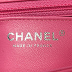 Lambskin Quilted Mini Rectangular Flap Pink