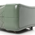 Aged Calfskin Quilted Small Gabrielle Backpack Green