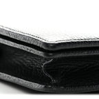 Calfskin Mini GG Marmont Chain Wallet Black