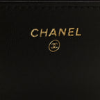 Lambskin Quilted Chanel 19 Wallet On Chain WOC Dark Brown