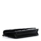 Iridescent Caviar Quilted Wallet on Chain WOC Black