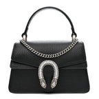 Dollar Calfskin Crystal Mini Dionysus Top Handle Bag Black Crystal
