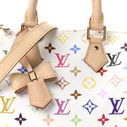 LV X TM Monogram Multicolor Speedy Bandouliere 25 White