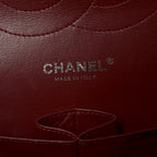 Patent Quilted Jumbo Double Flap Dark Red