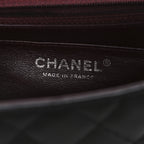 Lambskin Quilted Mini Square Flap Black