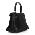 Silk Veau Doblis Pleated Mini Kelly Sellier 20 Black