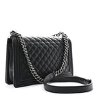 Caviar Quilted New Medium Boy Flap Black