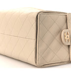 Caviar Quilted Small Chanel 25 Handbag Beige