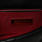 Goatskin Quilted Chanel 19 Waist Bag Black