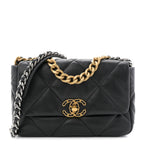 Lambskin Quilted Medium Chanel 19 Flap Black