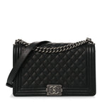 Caviar Quilted New Medium Boy Flap Black