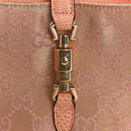 Metallic Monogram Lizard Jackie O Hobo Pink