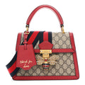 GG Supreme Monogram Small Queen Margaret Top Handle Bag Red