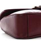 Calfskin Matelasse Small GG Marmont Shoulder Bag Ancora Red