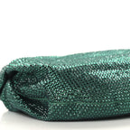 Crystal Embellished Satin Mini Hotfix Jodie Emerald