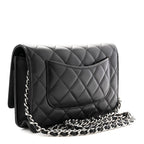 Lambskin Quilted Wallet On Chain WOC Black
