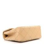 Lambskin Quilted Bekko Resin Mini Square Flap Beige