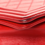Lambskin Quilted New Medium Boy Flap Red