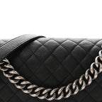 Caviar Quilted Medium Boy Flap Black