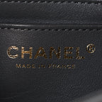 Lambskin Quilted Mini Rectangular Flap Dark Grey