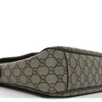 Tender GG Supreme Monogram Textured Dollar Calfskin Ophidia Messenger Bag Beige Ebony Dark Brown