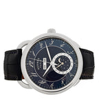 Stainless Steel Alligator 43mm Arceau Grande Lune Automatic Watch Bleu Abysse