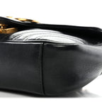 Calfskin Matelasse Mini GG Marmont Shoulder Bag Black